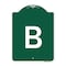 Signmission Designer Series Sign-Sign W/ Letter B, Green & White Aluminum Sign, 18" x 24", GW-1824-22962 A-DES-GW-1824-22962 - alternate 1